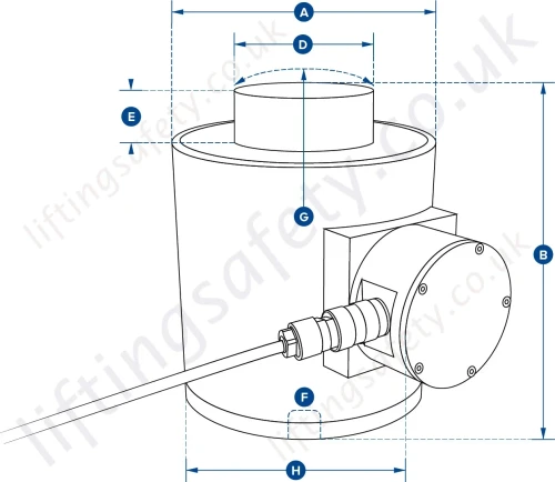 Straightpoint Wired Loadsafe Compression Load Cell Dimensions Straightpoint Wired Loadsafe Compression Load Cell Dimensions