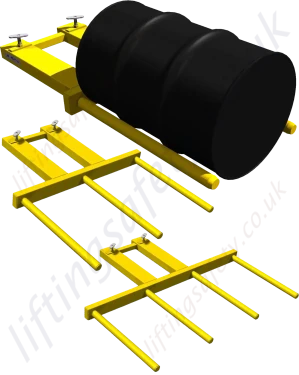 Forklift Drum Tines for Stacking Horizontally Positioned 210L Steel Drums