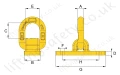 Ha Bolt On Lifting Point   Dimensions
