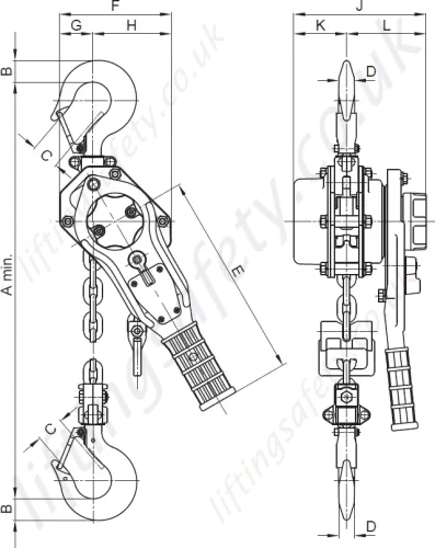 Pt B 800kg To 3200kg Dimensional Drawing Pt B 800kg To 3200kg Dimensional Drawing