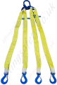 4 Leg Fibre Sling With Sling Hooks