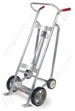 Drum Handling Truck. Manually Manoeuvred, Floor Operated. Lightweight Aluminium Frame. Options with 2 or 4 Wheels and with Brakes. - 450kg Capacity