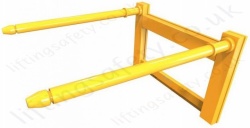 Fork Lift Truck Carriage Mounted Big Bag Tines. 70mm Diameter Pin - 1000kg or 2000kg