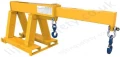 Fork Lift Truck Tine Mounted Short Reach Telescopic "Extender" Jib Attachment With 2 Hooks - Range From 210kg to 3500kg