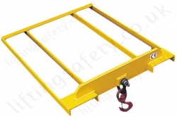 Fixed Position Fork Lift truck Mounted "Lifting Hook" to Position on Forklift Tines, Fixed to the Heel Of the Forks - Range From 1000kg to 5000kg