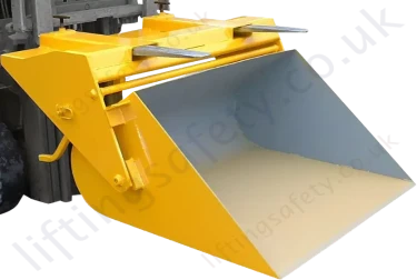 Manual Lever Action Tipping Scoop ForkLift Truck Attachment