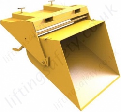 Manual Lever Action Tipping "Easyfill Scoop" Fork Lift Truck Attachment. Materials Lifting Bucket. 200 Litre to 500 Litres - Range from 1250kg to 1750kg