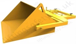 Long Reach Easy Manual Tipping "Multi-Scoop" Fork Lift Truck Bucket Attachment. 200 litre to 500 litres- Range from 1500kg to 3000kg 