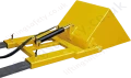 Long reach multi-scoop forklift truck material lifting attachment. Taps into lift trucks hydraulics. 200 litre to 500 litres