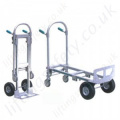 LiftingSafety Two Position Aluminium Sack Truck - 300kg - 185 x 456mm Shoe - 1300mm Height
