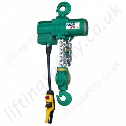 JDN "Profi TI" Heavy Duty Hook Suspended Pneumatic Chain Hoist - Range from 250kg to 100,000kg