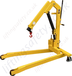 2 Tonne Folding Floor Crane Front Side View