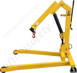 2 Tonne Folding Floor Crane Side View