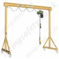 Lightweight 'C' Profile Mobile Lifting Gantry (light duty) with 500kg to 2000kg Capacities