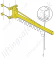 Donati GBP C OB 'C' Profile Wall Fixed Overbraced jib Crane - Range from 63kg  to 1000kg